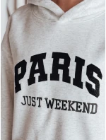 Dámská oversize mikina PARISSIA šedá FashionStreet BY1456
