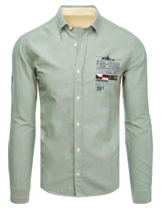 Pánská mátová košile FashionStreet DX2291