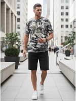 Pánské šedé tričko s vojenským potiskem FashionStreet NX2005R Pánské šedé tričko s vojenským potiskem FashionStreet NX2005R