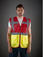 Yoko HVW 820 Hi-Vis síťovaná bezpečnostní vesta 79.W820 red/hi vis yellow Yoko HVW 820 Hi-Vis síťovaná bezpečnostní vesta 79.W820 red/hi vis yellow