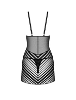 Dámská sexy košilka Lune Bellis Chemise černá - Obsessive