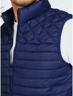 Pánská prošívaná tmavě modrá vesta FashionStreet TX5077