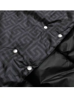 Černá oboustranná dlouhá bunda s kapucí (p22-6638-1) Černá oboustranná dlouhá bunda s kapucí (p22-6638-1)