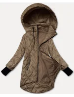 Lehká dámská bunda ve velbloudí barvě s odepínací kapucí S'West (B8371-12)