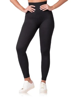 Dámské módní legíny RELAX & GO RIB OPTIC LEGGINGS - BELLINDA - černá