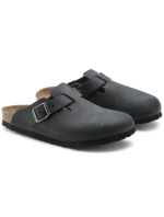Dámské/pánské žabky Birkenstock Boston Black oil leather narrow narrow (0059463)