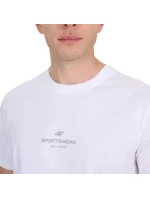 Pánské tričko 4F M2961 white 4FWAW25TTSHM2961 10S pánské