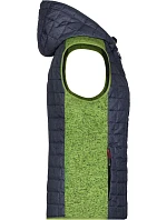 Daiber JN 767 Dámská pletená hybridní vesta 02.0767 kiwi melange/anthracite melange