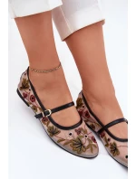 Baleríny S Vyšíváním A Páskem Černé Lilindraen