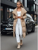 Dámský prošívaný kabát FAVI camel FashionStreet TY3091