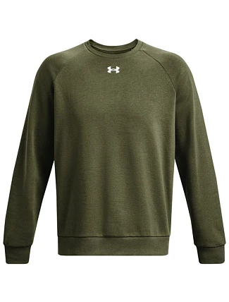 Pánská mikina Under Armour Rival Fleece Crew, khaki, 1379755, 390 Pánská mikina Under Armour Rival Fleece Crew, khaki, 1379755, 390