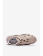 Pánské kožené sportovní boty Zazoo 1544 béžové