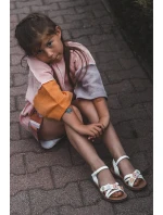 Dětské Sandálky S Přezkou S Květinami Bílé Nestalee Dětské Sandálky S Přezkou S Květinami Bílé Nestalee