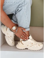Dámské sportovní béžové tenisky FashionStreet ZY1008 Dámské sportovní béžové tenisky FashionStreet ZY1008