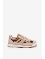 Sportovní obuv dámské sneakers leopardí béžovo-hnědé Galabis