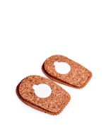 Coccine Heel Pad Corck And Leather Peccary