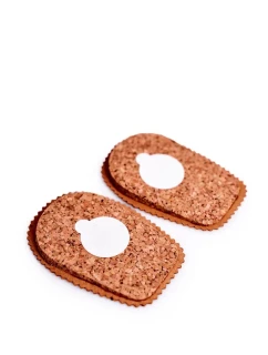 Coccine Heel Pad Corck And Leather Peccary