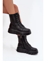 Dámské workery na platformě Vinceza – černé