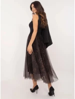 Sukně DHJ SD 19981 6.25 hnědo-černá - FPrice Sukně DHJ SD 19981 6.25 hnědo-černá - FPrice