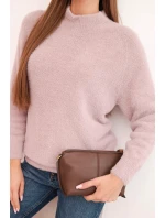 Dámský svetr z vlny s měkkou texturou a dlouhým rukávem béžový