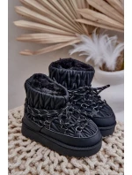 Dětské Zimní Boty S Hřejivým Kožíškem Černé Nastira
