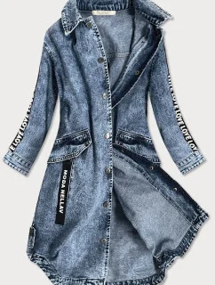 Světle modrá volná dámská džínová bunda/přehoz přes oblečení (C101)