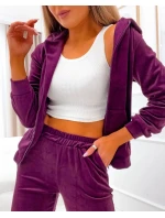 Dámská tepláková souprava ve vínové bordó barvě s rozepínací mikinou (829)