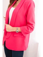 Dámská sako bez zapínání s podšívkou S/M růžová