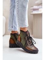 Kožené Boty Na Platformě A Klínu Maciejka 06702-09 Zeleno-Zlaté Kožené Boty Na Platformě A Klínu Maciejka 06702-09 Zeleno-Zlaté