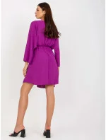 Tmavě fialové minišaty 119818.19 - FPrice Tmavě fialové minišaty 119818.19 - FPrice