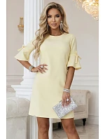 Dámské šaty 217-12 NEVA  pastelově žluté - Numoco