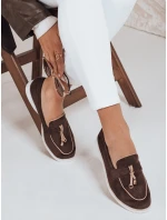 Dámské semišové hnědé mokasíny FashionStreet ZY1051