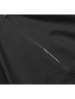 Černá tenká dámská rozepínací mikina s kapucí (W08-3)