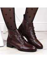 Filippo W PAW478B hnědé lakované zateplené boty s krokodýlem Filippo W PAW478B hnědé lakované zateplené boty s krokodýlem