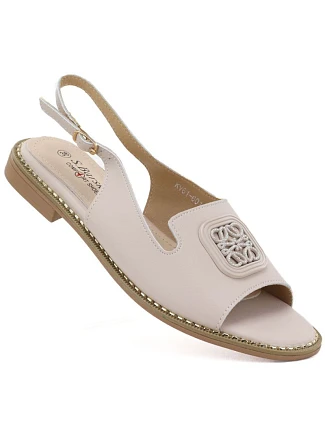 Dámské kožené ploché sandály S.Barski 61-6018