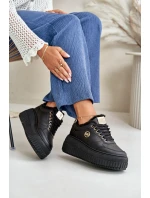 Sneakersy Dámské Sportovní Boty Zateplené Na Masivní Podešvi Černé Ardiela Sneakersy Dámské Sportovní Boty Zateplené Na Masivní Podešvi Černé Ardiela