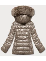 Prošívaná dámská bunda ve velbloudí barvě s'west (b8057-12) Prošívaná dámská bunda ve velbloudí barvě s'west (b8057-12)