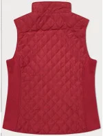 Červená dámská vesta s pružnými vsadkami J Style (11Z8152)