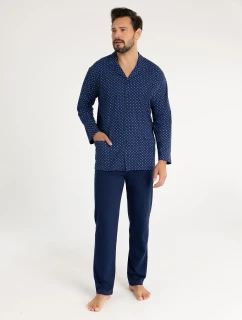 Pyžamo Regina 486 dlouhé/r M-XL Z25/26 pánské rozepínací