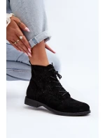 Dámské botky s vzorem černé S.Barski HY66-136 Dámské botky s vzorem černé S.Barski HY66-136