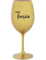 PANÍ BOŽSKÁ - zlatá sklenice na víno 350 ml
