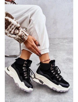 Dámská vysoká sportovní obuv GOE KK2N4098 Černe Dámská vysoká sportovní obuv GOE KK2N4098 Černe