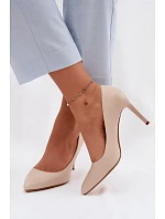 Eko kožené lodičky Sergio Leone 1339 Světle béžové