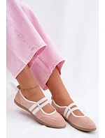 Sportovní baleríny s elastickými pásky Růžové Donatella