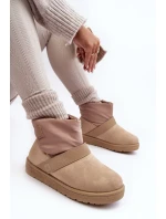 Béžové zateplené sněhule Big Star na platformě