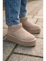 Dámské sněhule z přírodního semiše Mairene – béžové