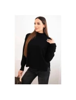 Dámský svetr volný styl 35209 Černá - K-Fashion