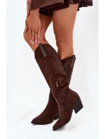 Kozačky na podpatku  model 218085 Step in style