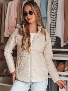 Dámská přechodná prošívaná bunda ENZIOK béžová FashionStreet TY4865
