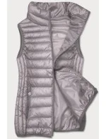 Šedá dámská vesta se stojáčkem (B2722-9)